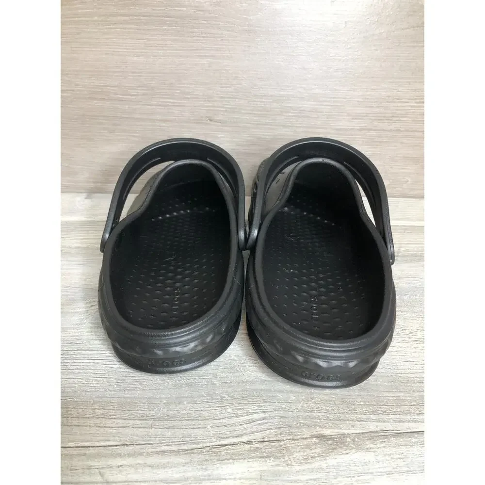 Crocs Unisex Adult Off Grid Clog, Men's Size 11 All Black Slip-On Shoes NEW